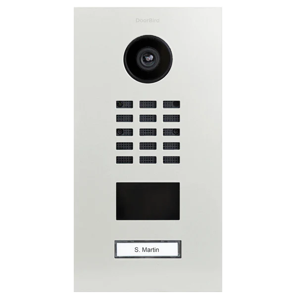 DoorBird D2101V IP Video Door Station, 1 Call Button in Traffic White, RAL 9016