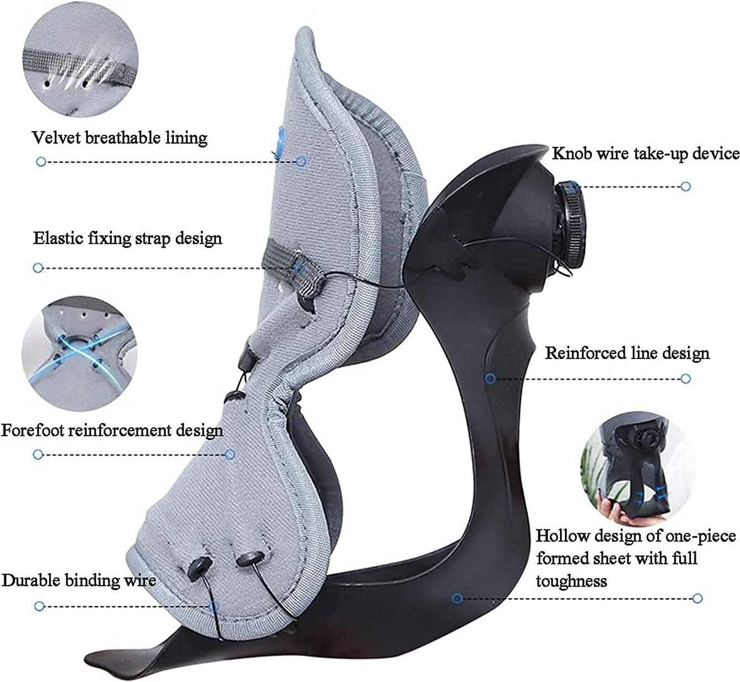 Walking Boot Fracture Boot for Broken Foot for Sprains Night Splint Foot Drop Orthosis Ankle Brace (Left-L/Large