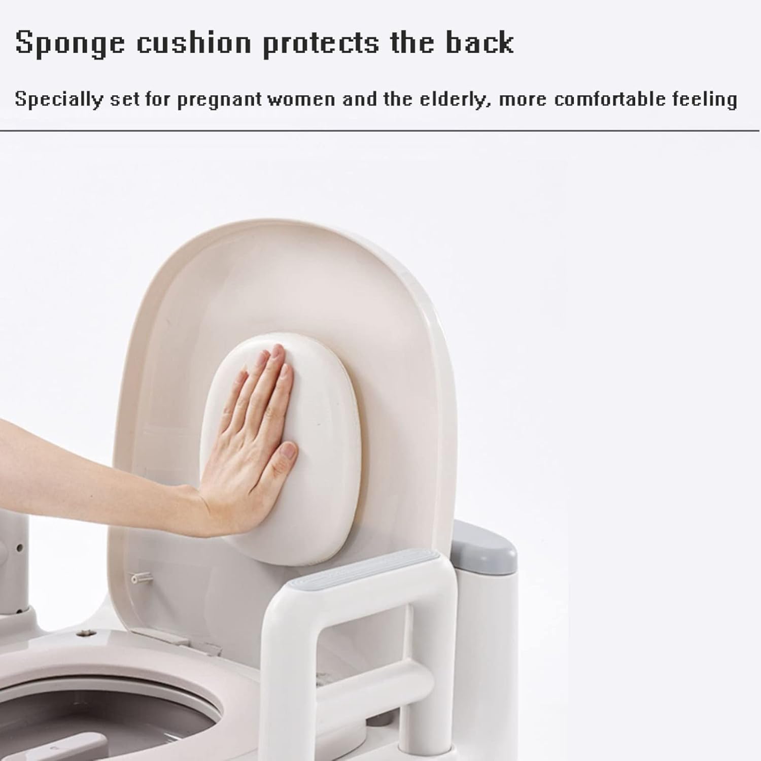 Bedside Commodes, Bedside Toilet, Commode Bucket with Lid and Handle Commode Chair for Use Over Toilet Bedside and in The Shower Suitable for People with Disabilities The Elderly White