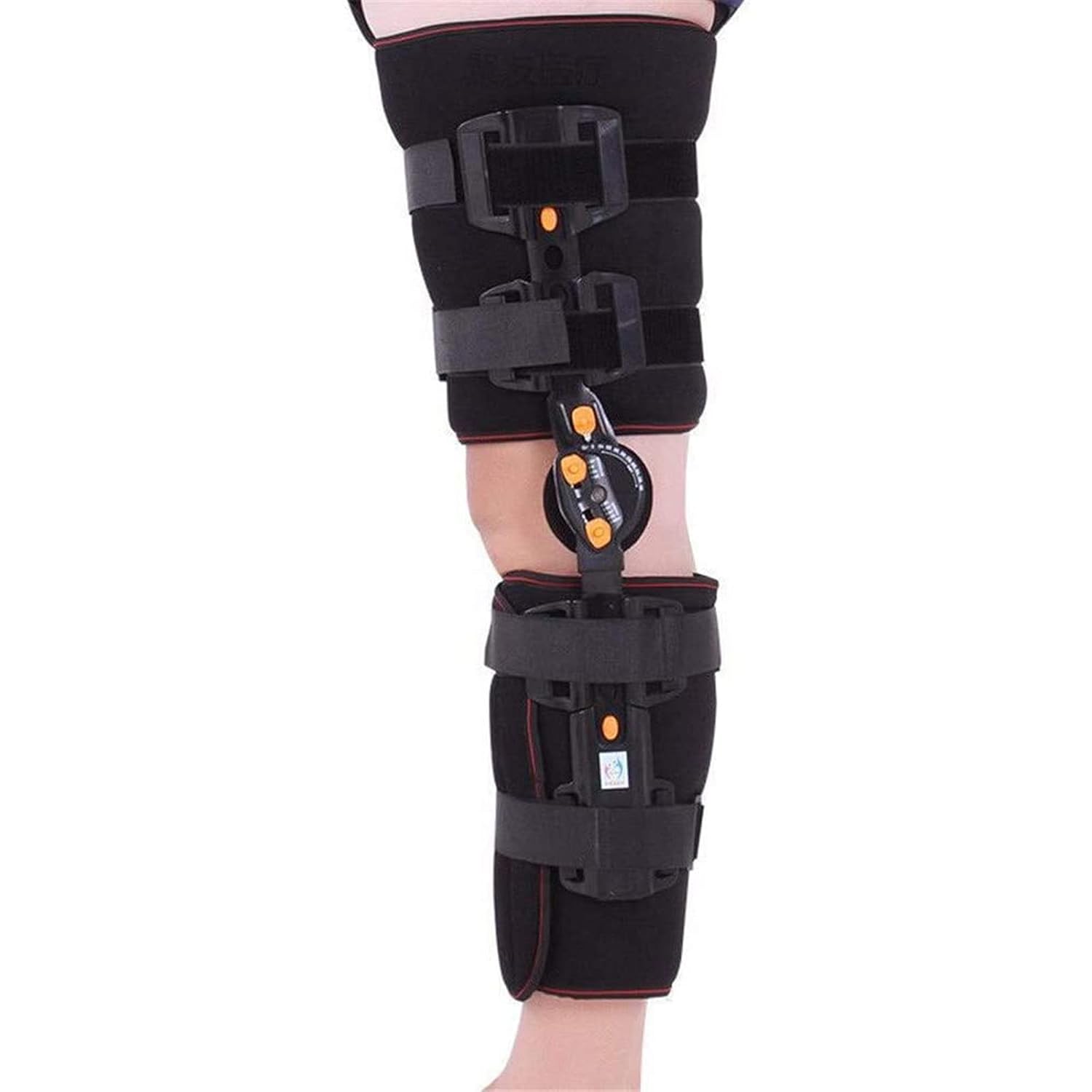 Hinged ROM Knee Brace, Adjustable Post OP Patella Brace Support Stabilizer, Adjustable Full Leg Stabilizer Knee Orthosis Splint