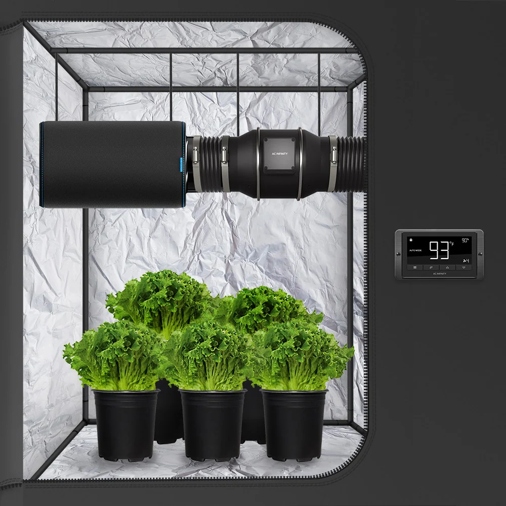 AC Infinity CLOUDLINE T12 12-In Inline Duct Fan w/ LCD Thermal Controller