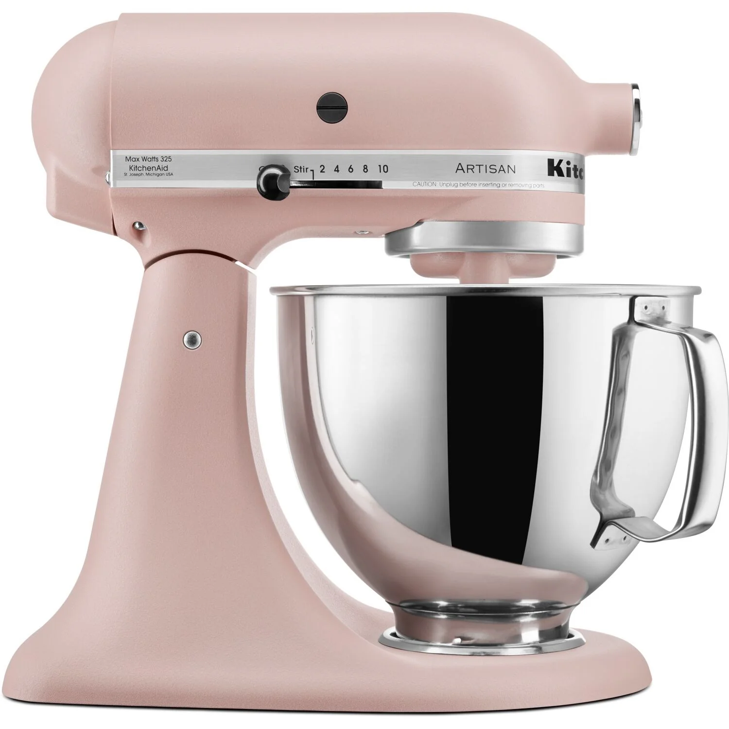 KitchenAid Artisan 5 Quart Tilt-Head Stand Mixer in Feather Pink (KSM150PSFT)