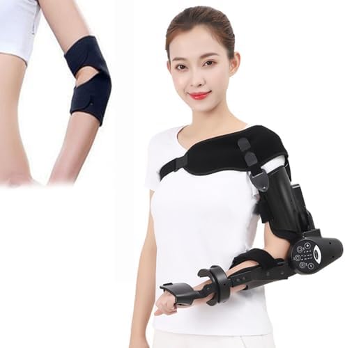Intelligent Arm Rehabilitation Device | Remote-Controlled Elbow Joint Trainer | Hinged Elbow Brace & Exerciser for Effective Recovery (Left)