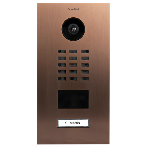 DoorBird D2101V IP Video Door Station, 1 Call Button in Bronze