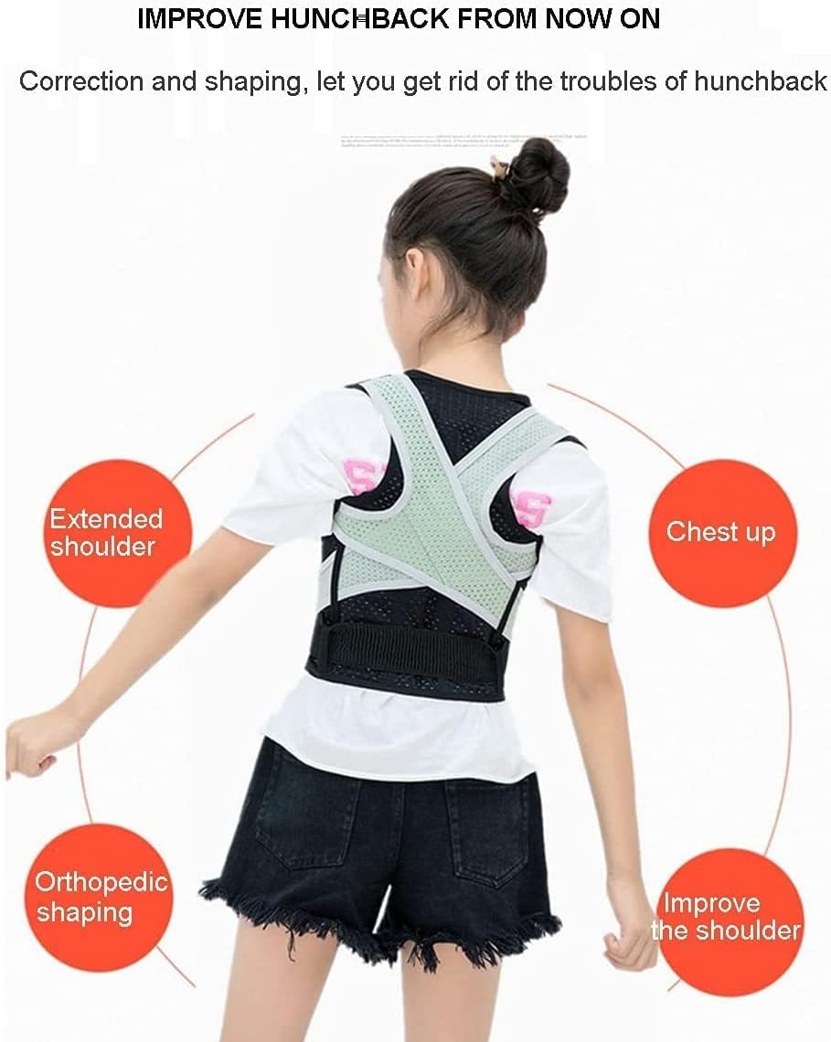 KANDUO Posture Corrector-Back Brace for Men and Women- Fully Adjustable Straightener for Mid, Upper Spine Support- Neck, Shoulder, Clavicle and Back Pain Relief-Breathable (Size : Small)