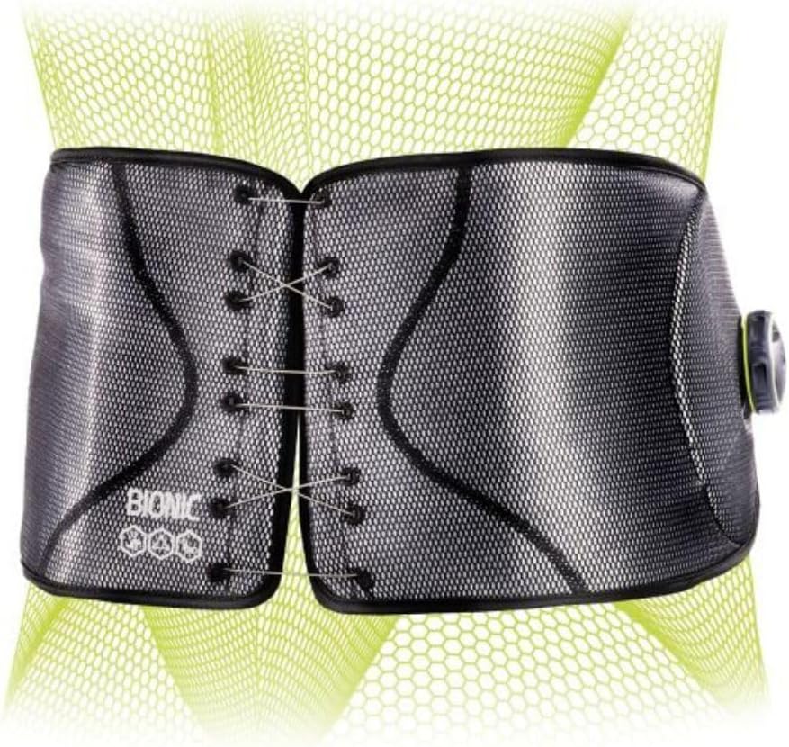 DonJoy Performance Bionic BOA Fit System Back Brace Low-Profile, Adjustable Low-Back Support with Removable Rigid Panels for Low Back Pain, Strains and Lumbar Support