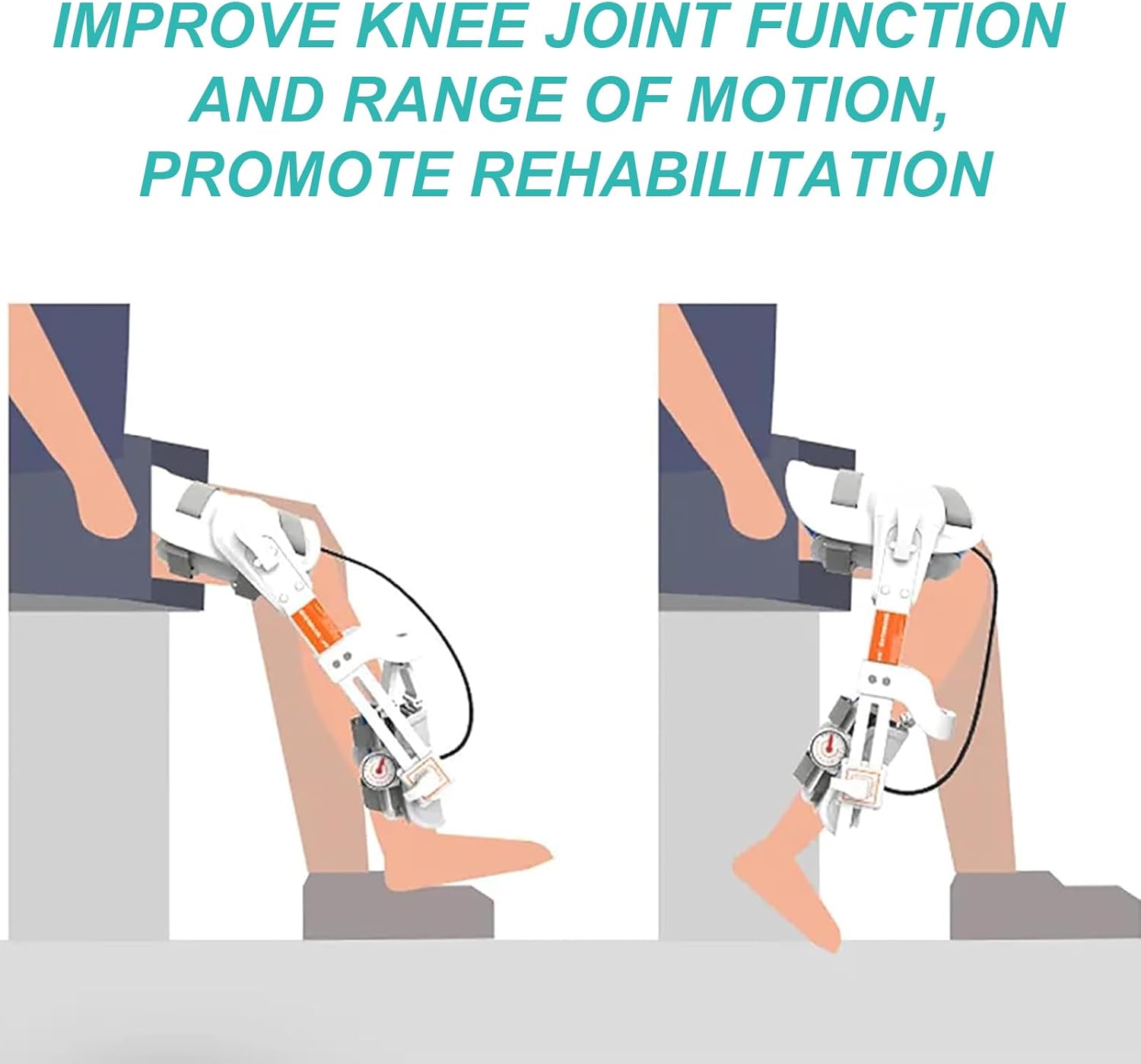 Ankle Rehabilitation Device, 0-40° (±5°) Full Angle Trainer Adjustable Angle and Intensity with Double Angle Dial for Ankle