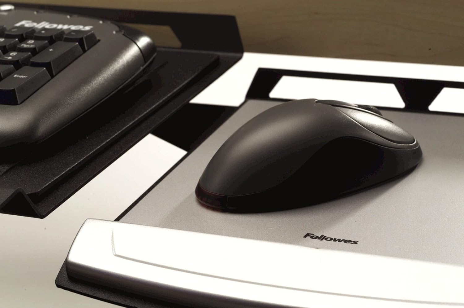 Fellowes Office Suites Adjustable Keyboard Tray (8031301),Black/Silver, 2