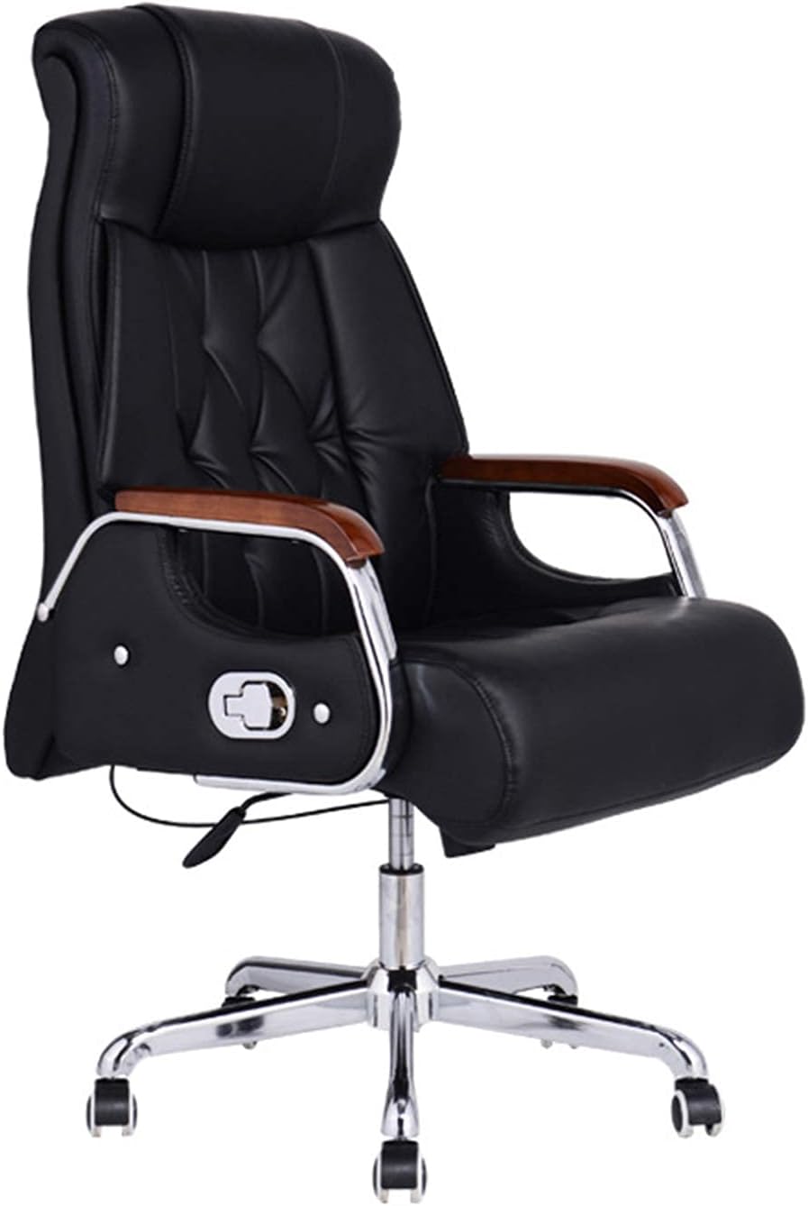 Executive Office Chair Computer Desk Chair with Armrests Lumbar Support Desk Ergonomic Chair Chair Boss Chair Reclining Computer Chair Home Leather Blackto Pursue Ha(