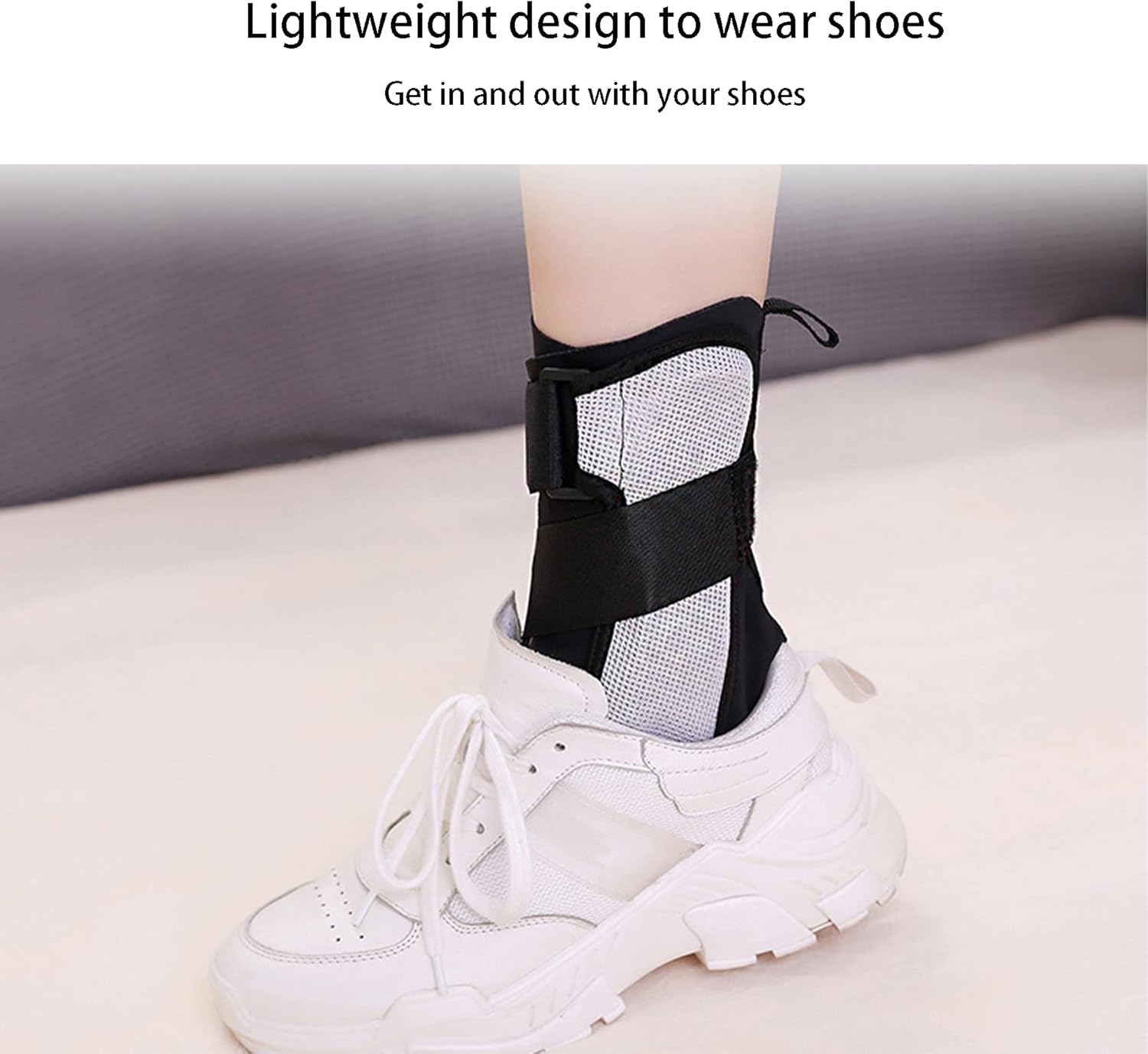 Ankle Brace Best Support for Stability Ankle Sprain Roll Strains for Protection Sprain Support for Volleyball Baseball Football Post-op Cast Support and Injury Protection,Middle