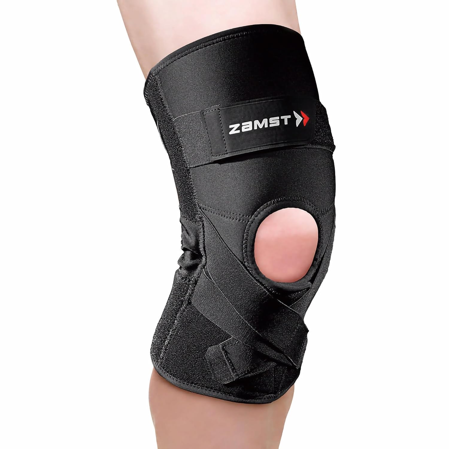 Zamst ZK-Protect Sports Knee Brace With Flexible Resin Stays Protecting the Knee Ligaments For Sprains of the ACL, MCL, LCL-for Basketball, Volleyball, Football, Soccer,Skiing (Medium)