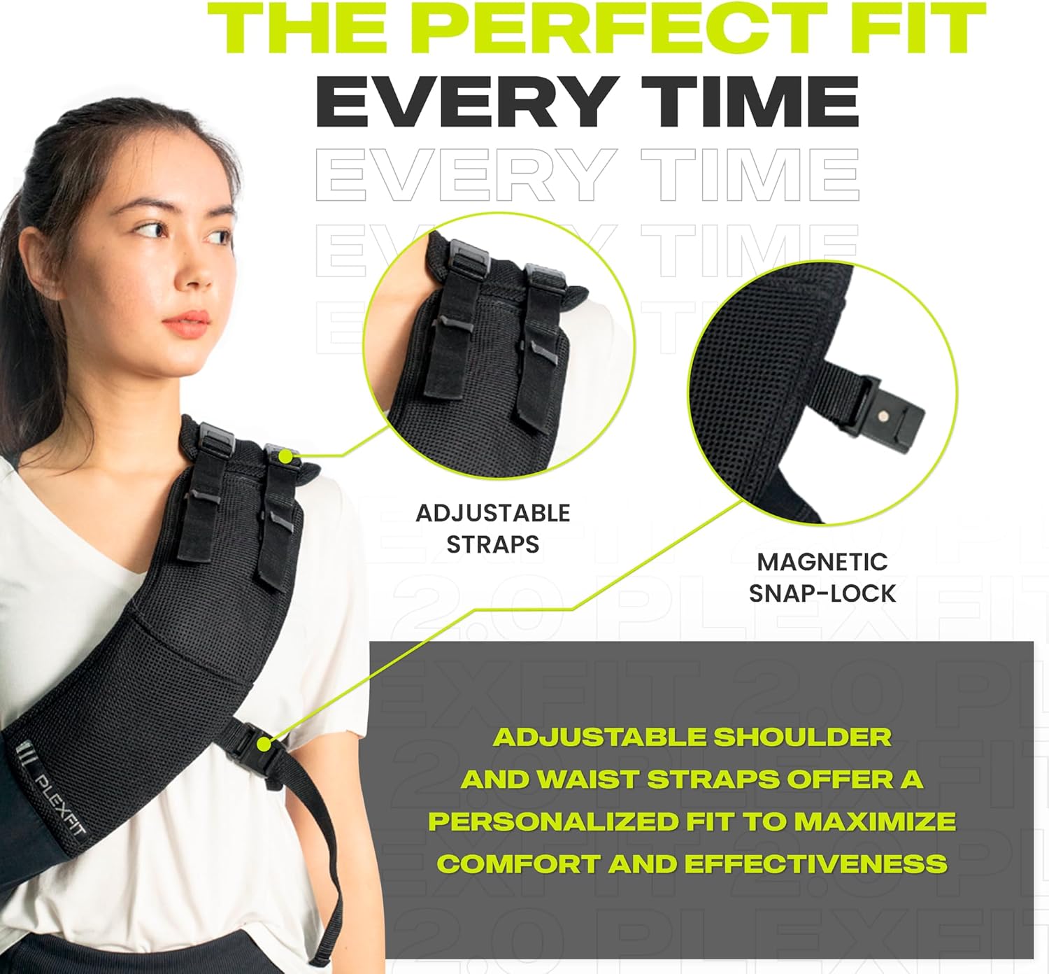 Athletic Arm Sling Class A Medical Device - Shoulder Sling Immobilizer for Injury Support - for Elbow & Wrist Too - Men & Women (Medium Left, Black)