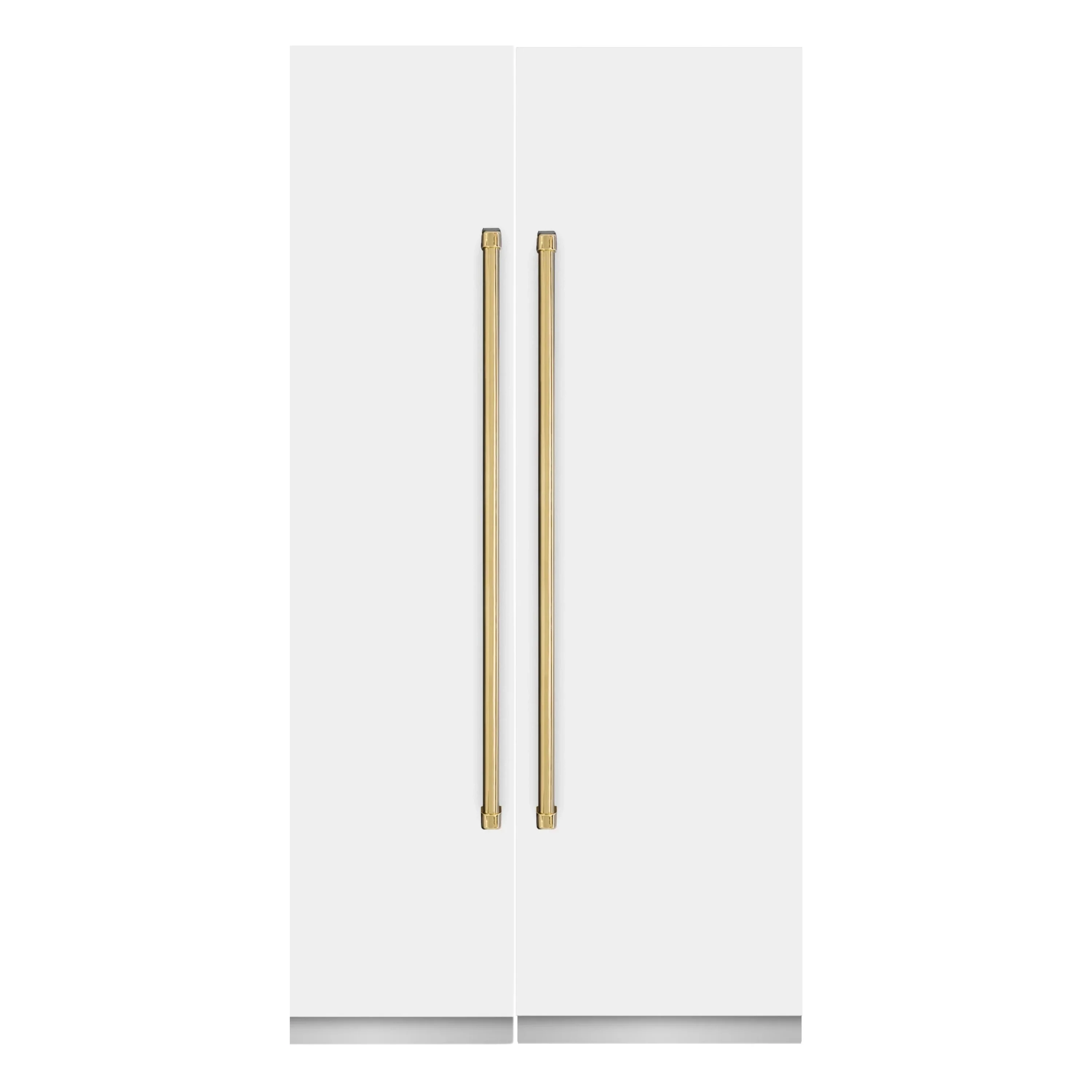 ZLINE 42-Inch Column 12.5 Cu. Ft. Refrigerator and 8.6 Cu. Ft. Freezer in White Matte with Gold Accent