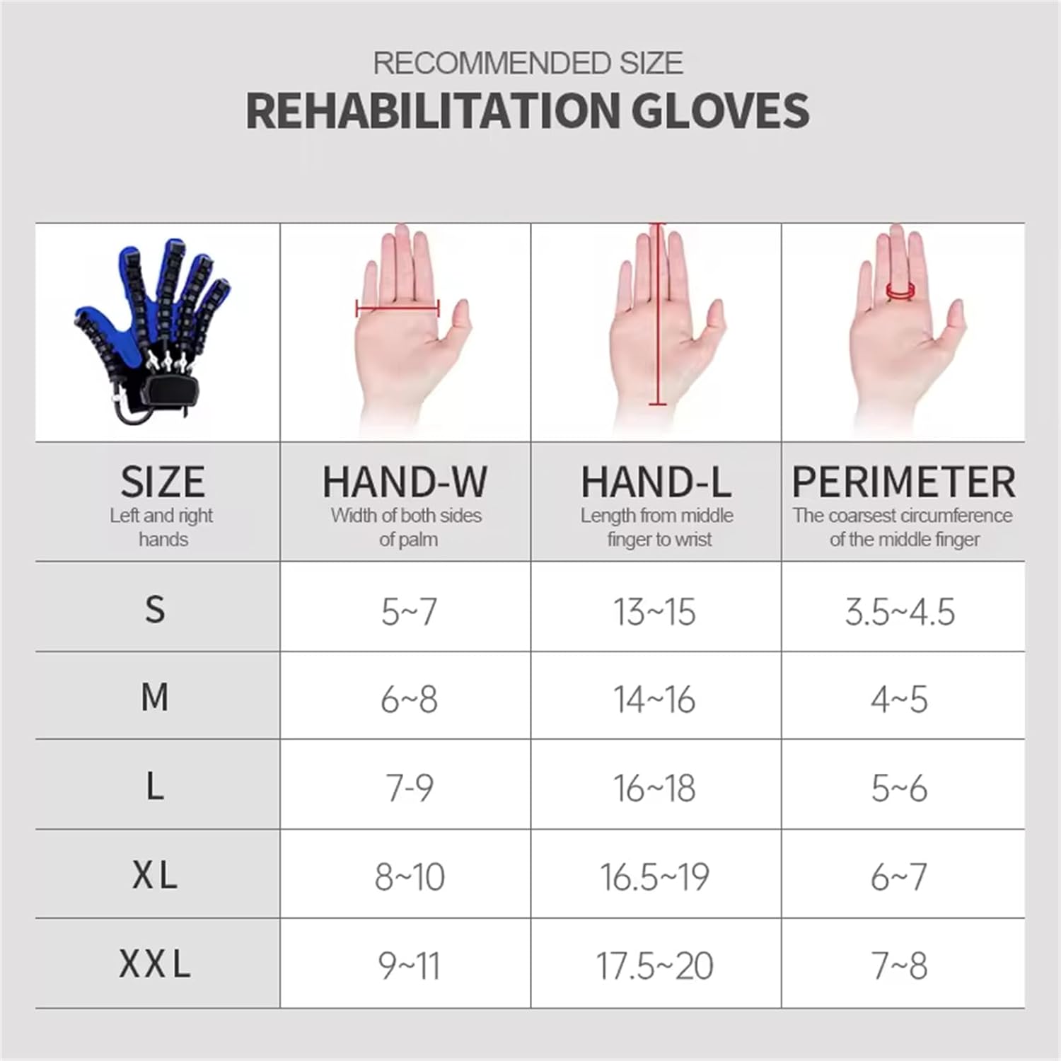 Rehabilitation Robot Glove, Finger Training Stroke Hand Splint Finger Orthosis, Long-Term Relief Hand Function