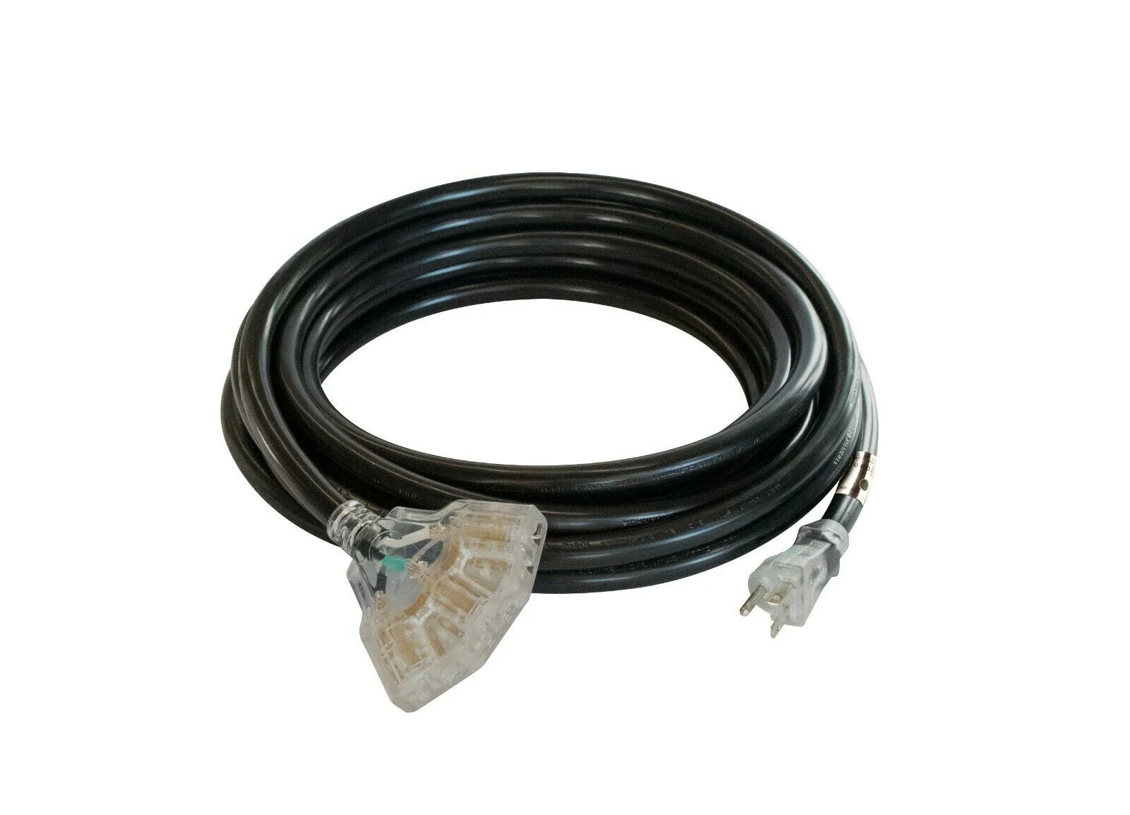 Generac 7684 - 25 ft. 20Amp generator cord with lighted outlets, NEMA 5-20P