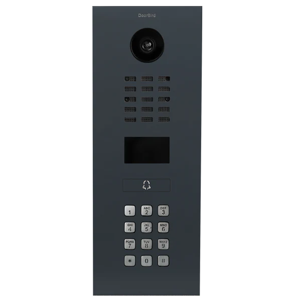 DoorBird D2101KV IP Video Intercom, 1 Call Button in Anthracite Grey, RAL 7016