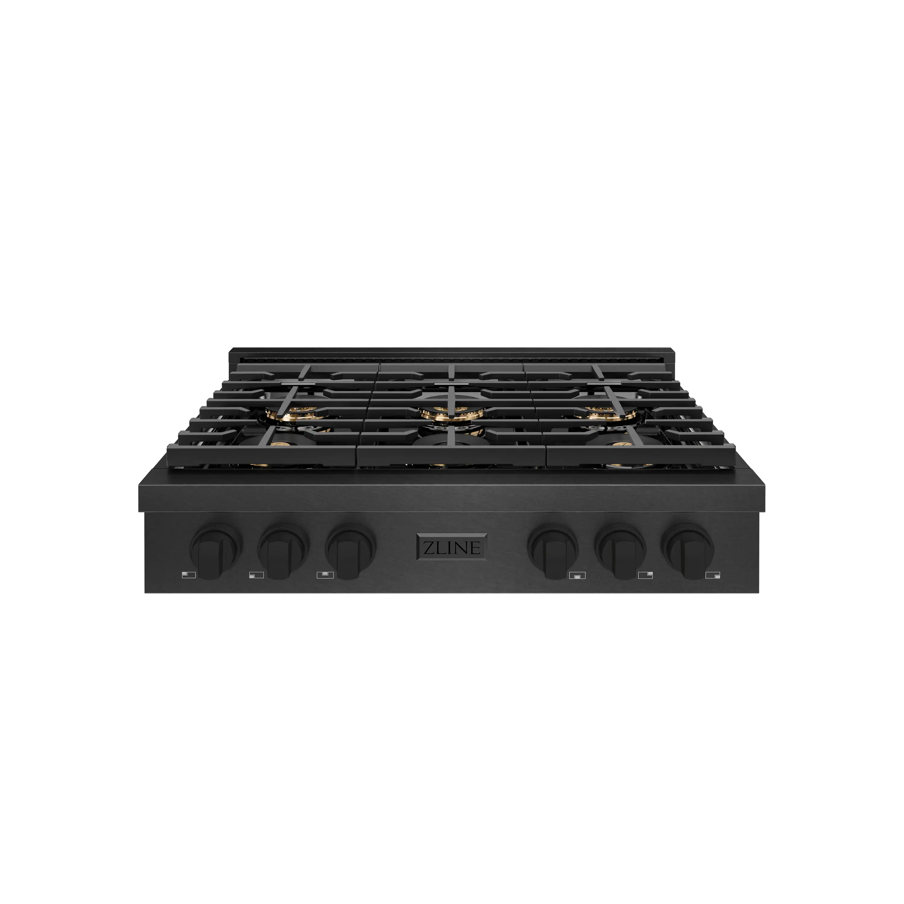 ZLINE 36-Inch Paramount Gas Rangetop with 6 Burner DuoPro鈩?Cooktop in Black Satin Stainless Steel (PSRTBS-36)