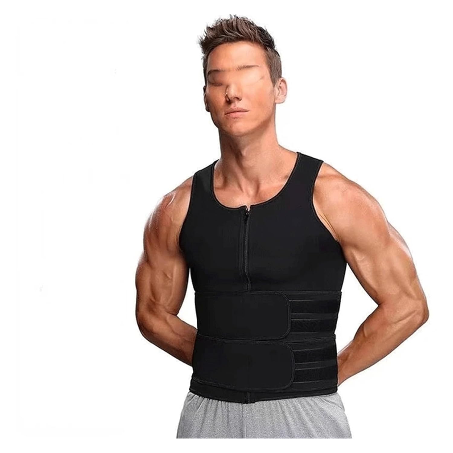 Men Back Waist Posture Corrector Adjustable Adult Correction Belt Waist Trainer Shoulder Lumbar Brace Spine Support Belt Vest(Medium)