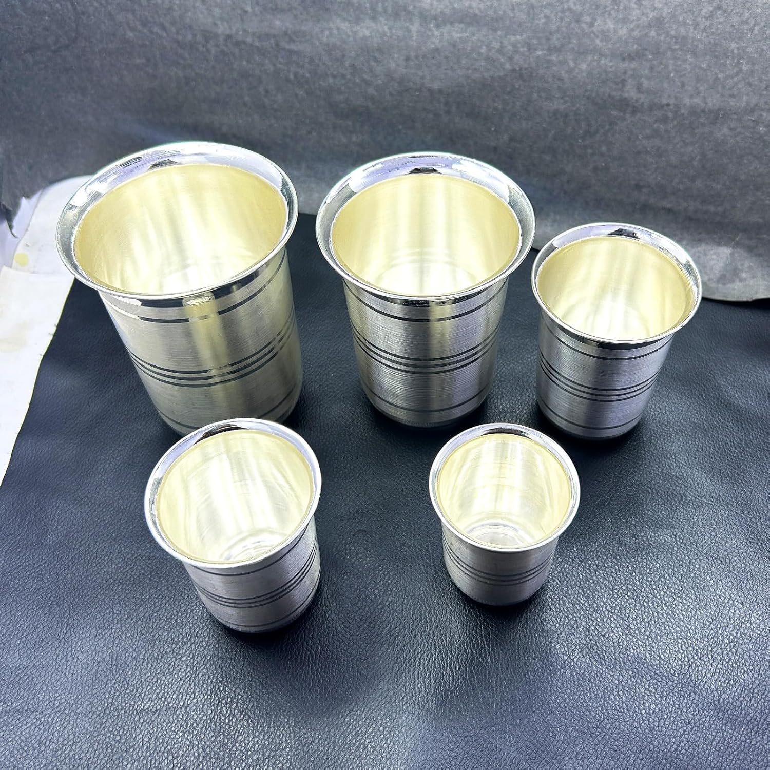 Pure Silver Water Glass Tumbler Flask - Elegant Silver Drinkware for Dining and Table Use - Premium Quality Tumbler for Home (Size-2)