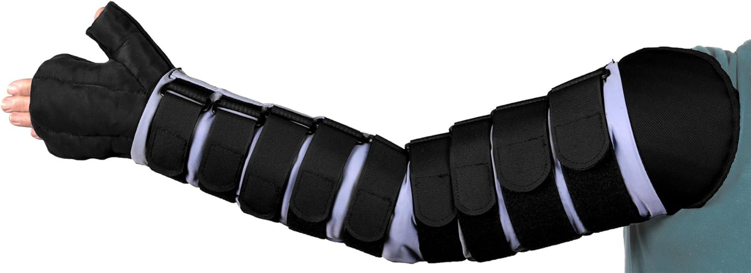 30-40 mmHg Medafit Firm Arm Sleeve W/Straps and Medahand; XL Reg; Right; Black SIGVARIS