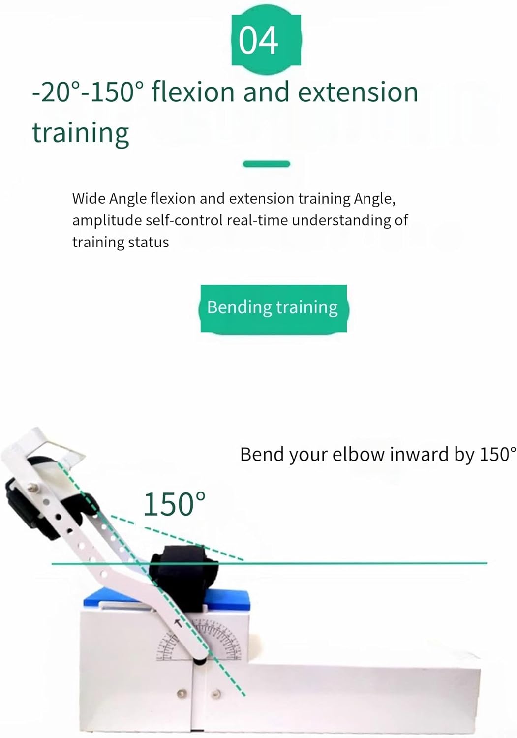 Elbow Brace Arm Exerciser，Electric Elbow Joint Rehabilitation Device,-10°~150° Adjustable Post Op Elbow Brace Stabilizer Splint,for Arm Fracture