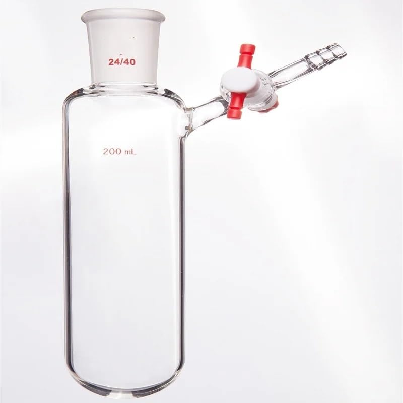 Reaction Tube with 2 mm Opening PTFE Valve, Flask, Reaction Tube, Borosilicate Glass, F89(200mL-F894200S)