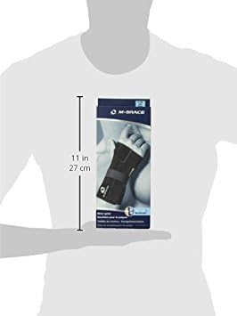 Wrist Splint, Black, Right Extra, Black, Carpal Tunnel Relief Brace Mbrace Air, Wrist Wraps, Wrist Bands, Wrist Support, Wrist Splint Easily Adjustable for Perfect Tension, Breathable