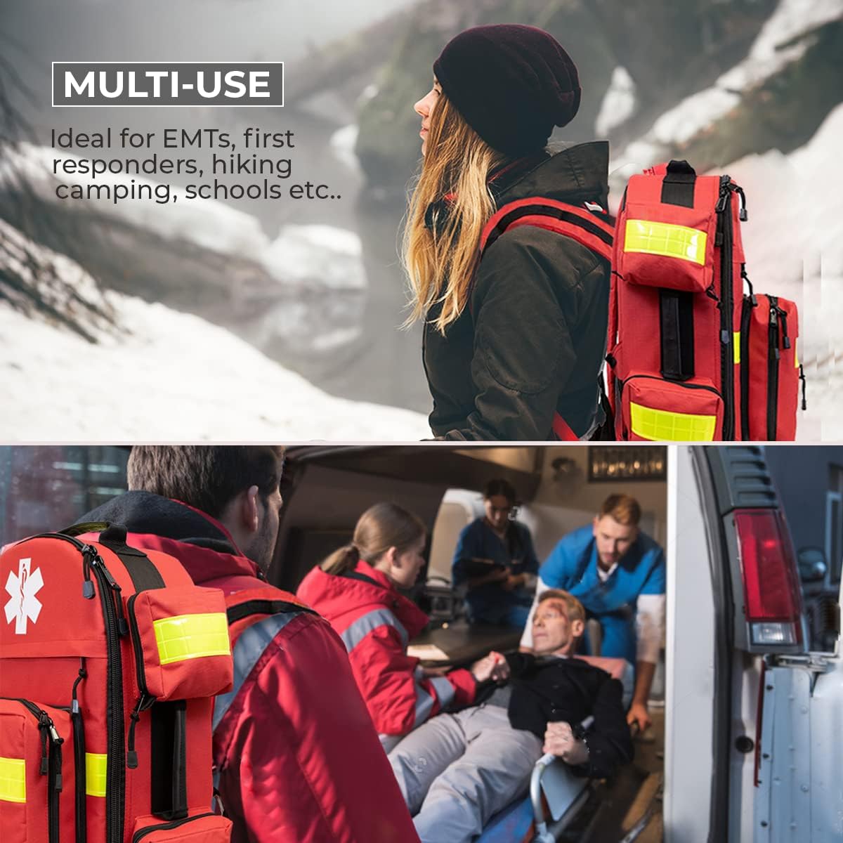 NOVAMEDIC First Aid Empty EMT Tactical Backpack Bag ,17