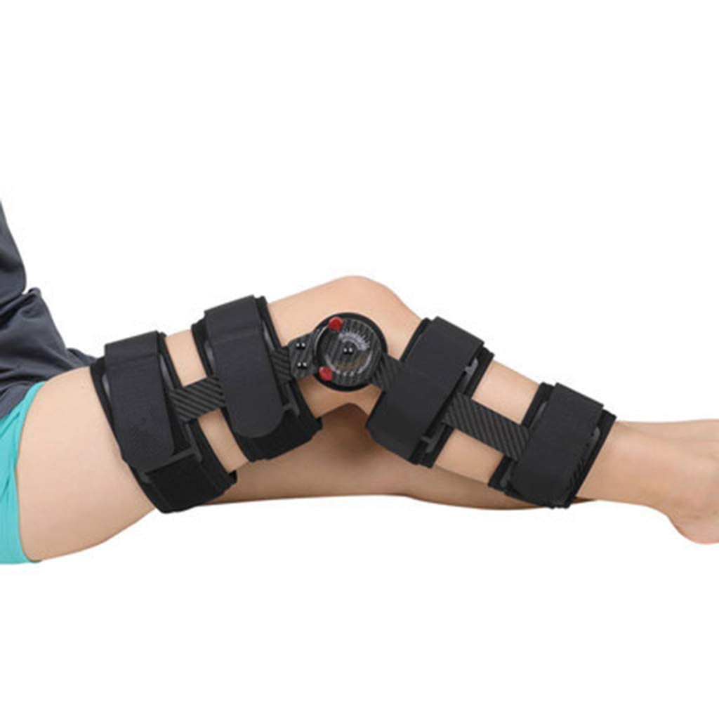 Hinged Rom Knee Brace Adjustable Post Op Patella Brace Support Stabilizer Pad Orthosis Splint Wrap Medical Orthopedic Guard Protector - Knee Brace Support
