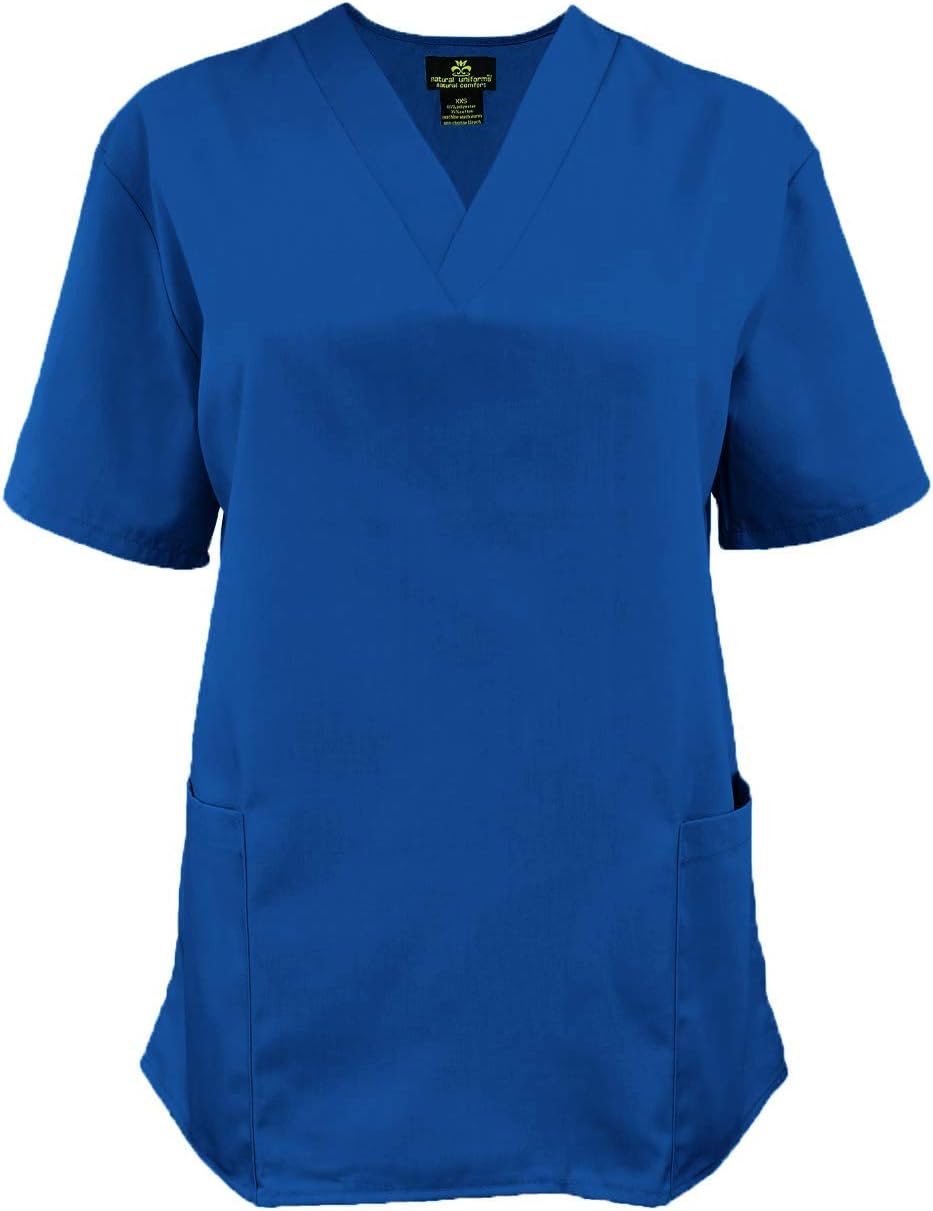 Natural Uniforms Women's Scrub Set Medical Scrub Tops and Pants - Pack of 6 Set