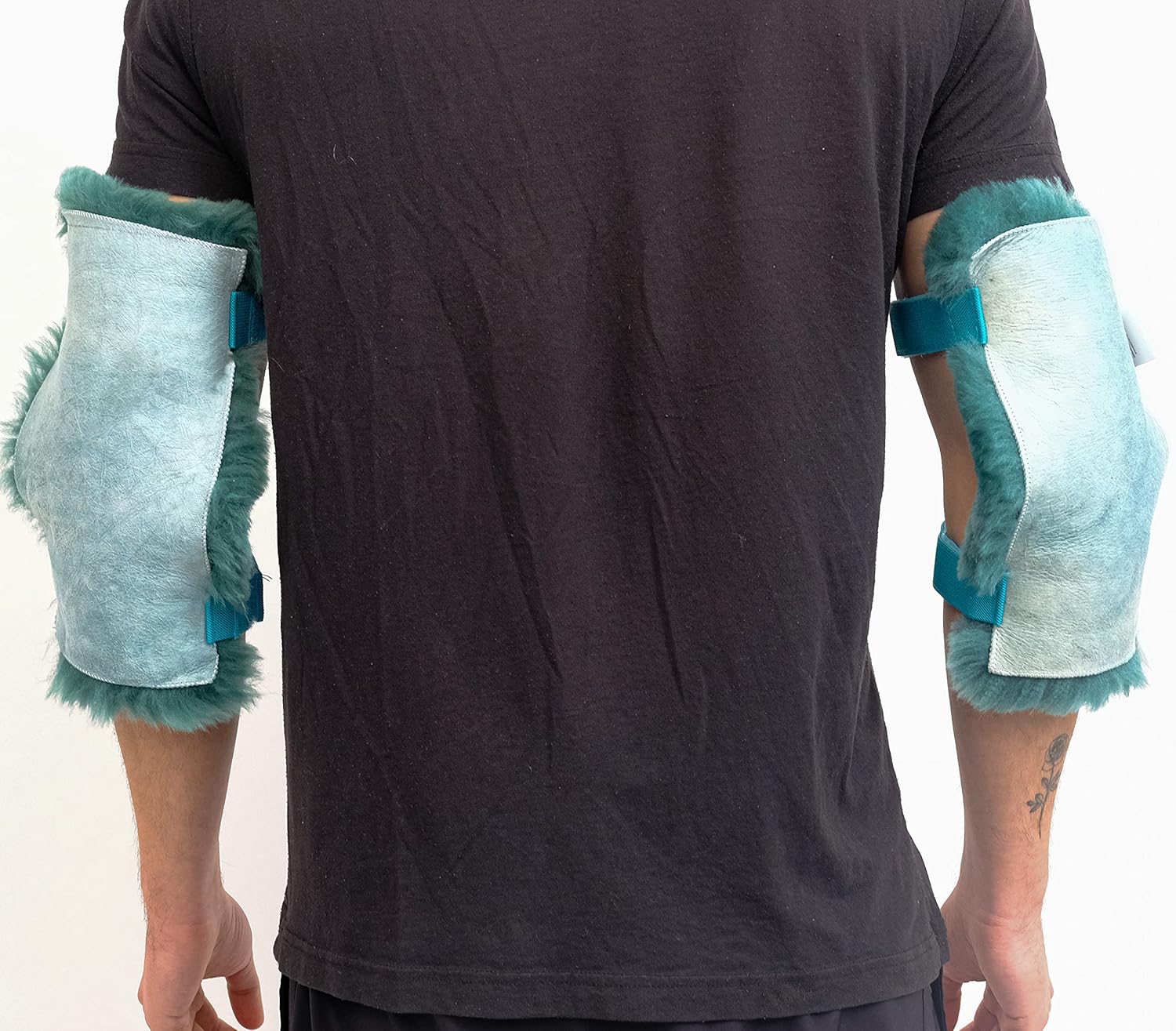 Natural Sheepskin Elbow Pads for Sore Elbows, Set of 2 | 100% Genuine Medical Grade Sheepskin Elbow Arm Pads Protectors for Pressure Relief & Bed Sores, Emerald, 11