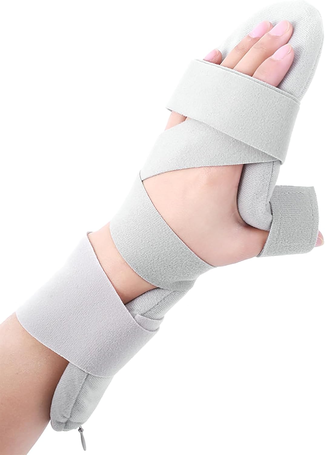 Night Wrist Thumb Immobilizer, Resting Hand Splint, Wrist Support Orthotics with Softly Padded, 5 Fingers Separated Fixation and Large Bending Amplitude, for,Left