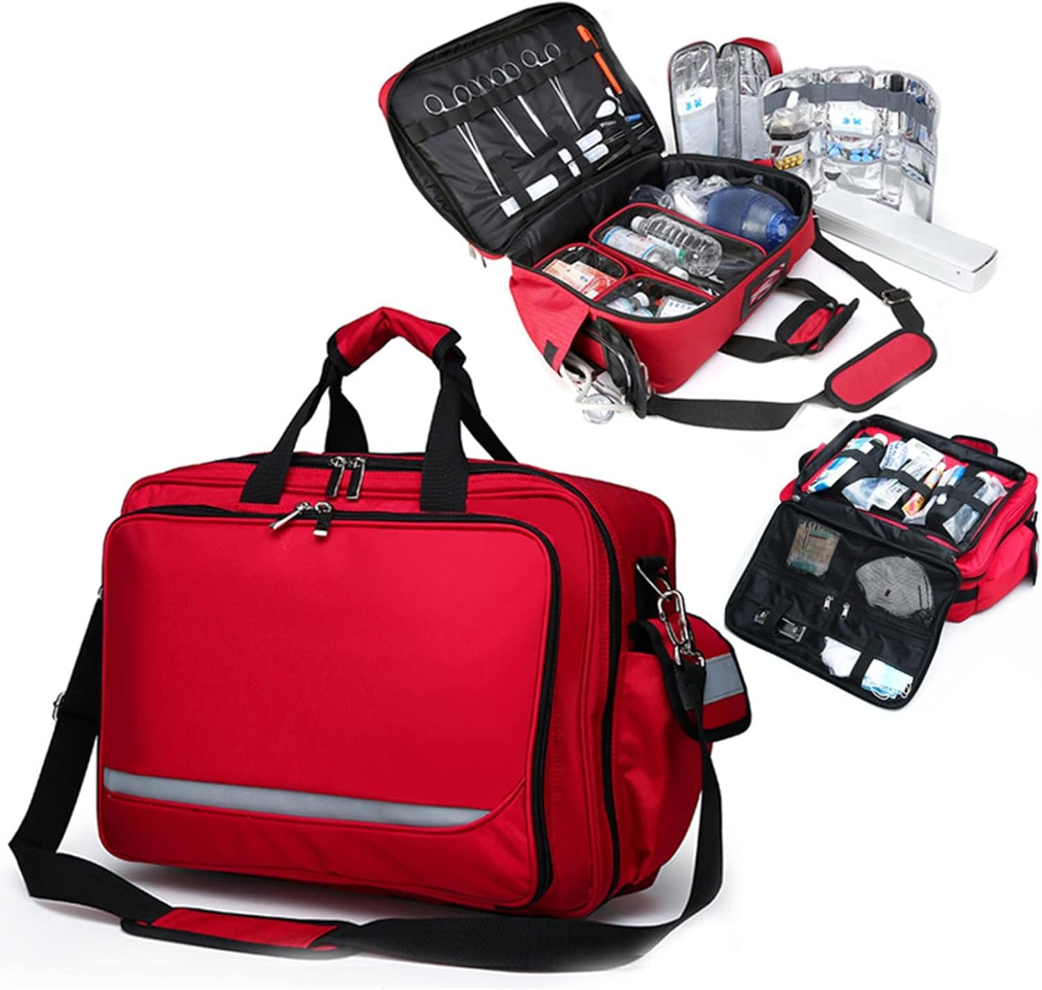 Portable First Aid Bag, Nurse Tote, Large-Capacity Outdoor Travel Emergency Storage Field Survival Camping Car Tactical Rescue Kit