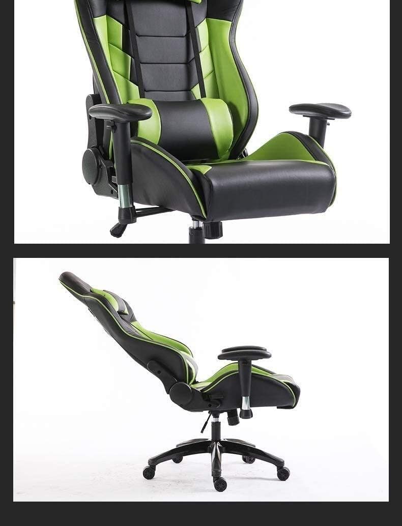 Pc Gaming Chair Racing Office Chair Ergonomic Desk Chair Massage Pu Leather Recliner Computer Chair with Lumbar Support Headrest Armrest Footrest Rolling Swivel Task Chai,