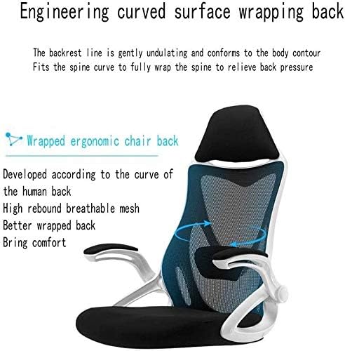 High-Back Leather Executive Swivel Adjustable Swivel Office Desk Chair with Armrests Lumbar Support Desk Ergonomic Chair Chair High Back Desk Chairs for Home Office Ergonomic Design (Black )