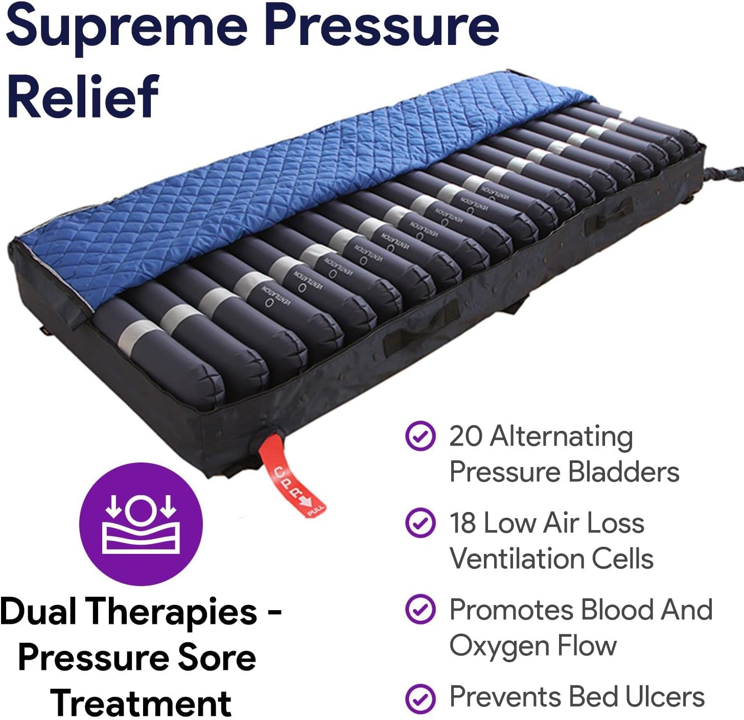 ProHeal Low Air Loss Alternating Pressure Mattress - 36” x 84” x 8