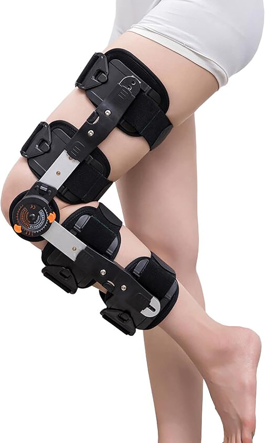Adjustable Knee Orthosis Patella Hinged Knee Support Brace Ligament Meniscus Fracture Knee Rehabilitation Knee Pads Fixation Bracket,Strengthen (Strengthen
