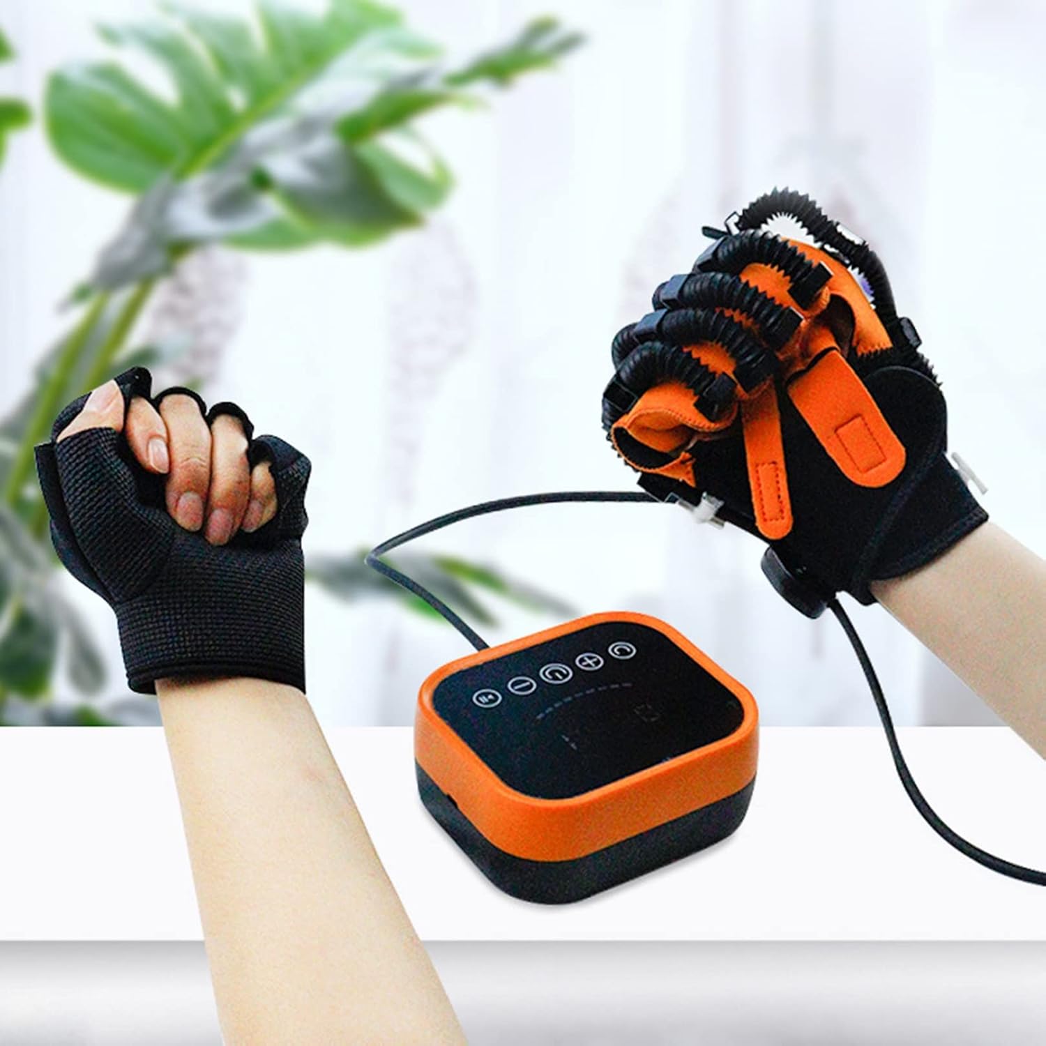 Finger Splints Rehabilitation Robot Gloves for Stroke Hemiplegia Hand Training Aids Patients Exercise Fingers Orthosis Finger Splint Assistive Gloves (Color : Right Hand, Size : XX-Large)