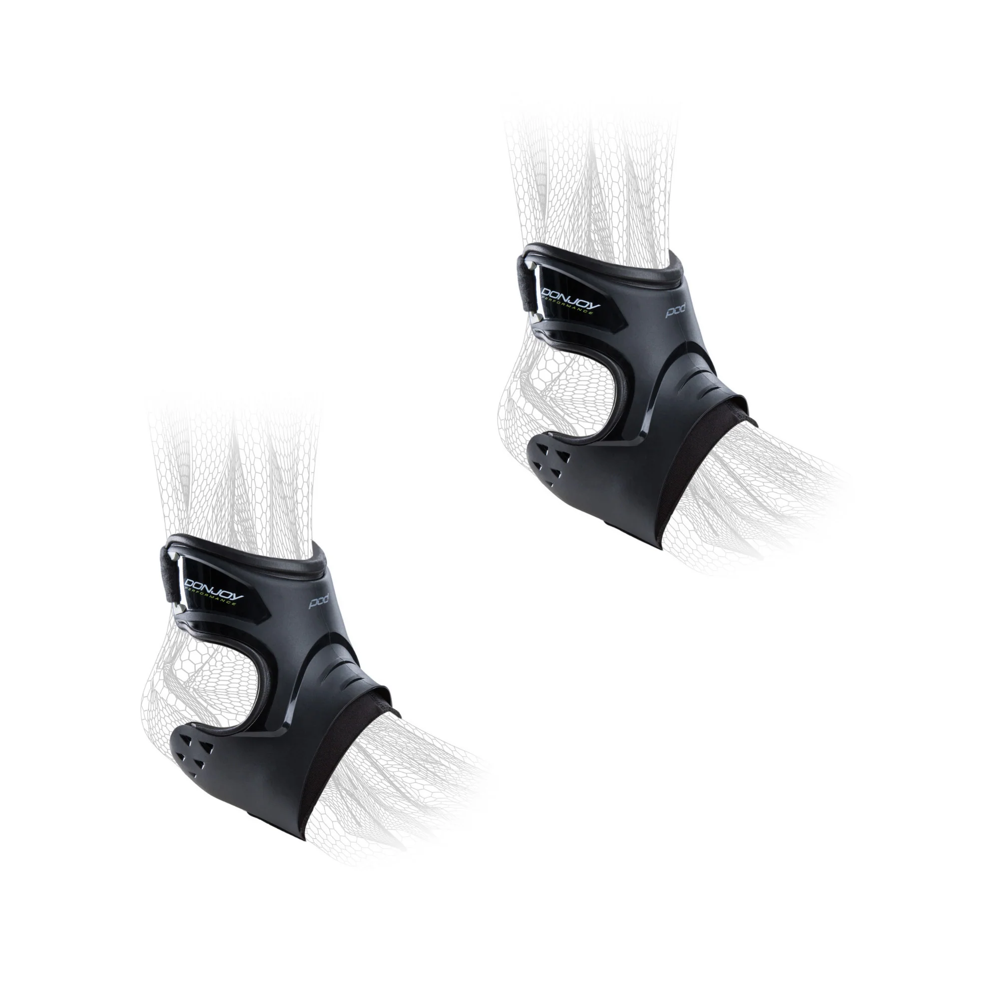 DonJoy Performance POD Ankle Brace Pair (Right & Left in Black, Large) Bundle