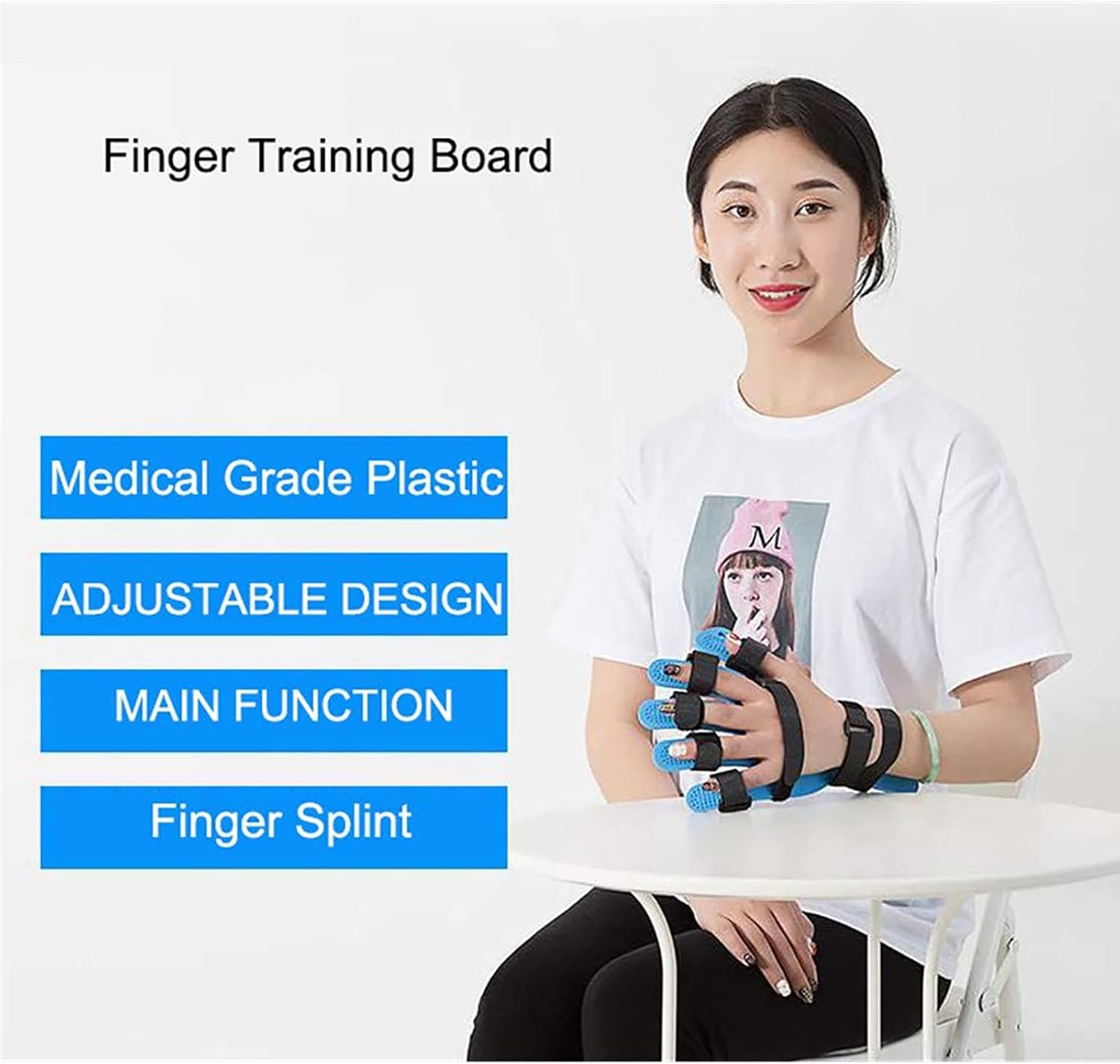Finger Training Board Finger Splint Fingerboard Train Finger Orthotic Point Stroke Rehabilitation Equipment Medical Hand Wrist Training Orthosis Device Brace Support
