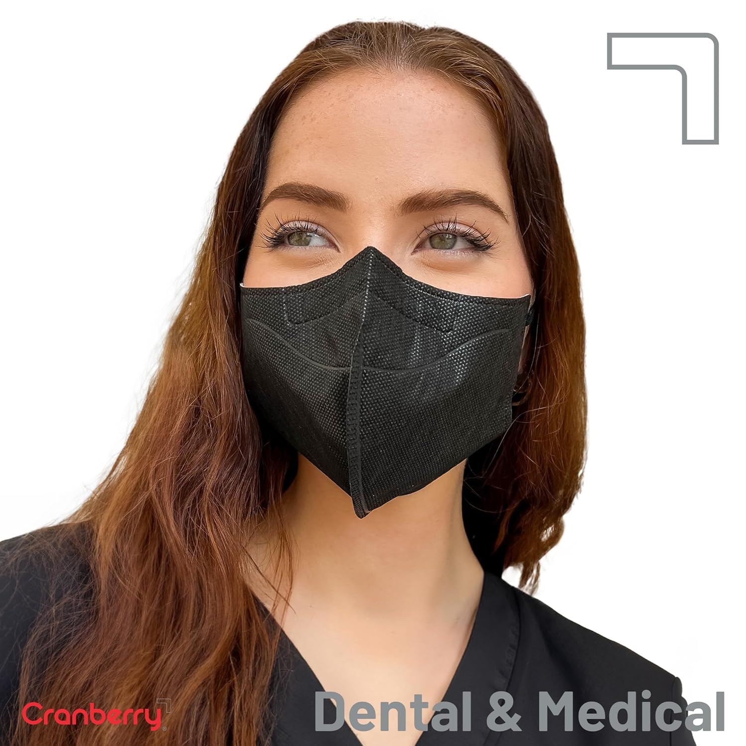 Cranberry 360 Earloop Face Mask Level 3, Black, (Pack of 320)