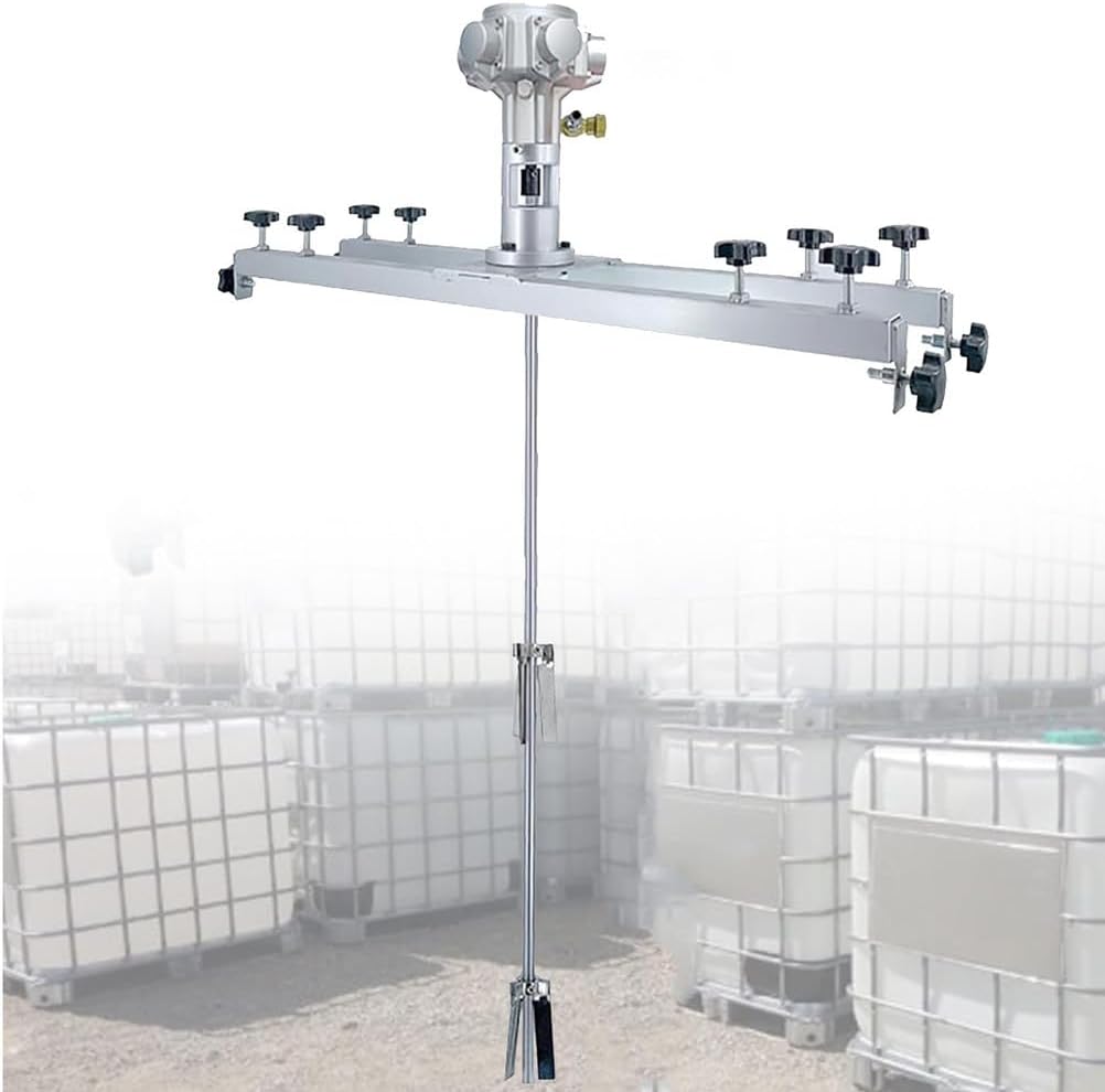 IBC Air Agitator,1000L Tank Pneumatic Mixer,Pneumatic Agitator for IBC Tank,Paint Agitator,with Bracket,Anti-Corrosion and Rust Proof Material,for Viscous Liquid,Paint Blending