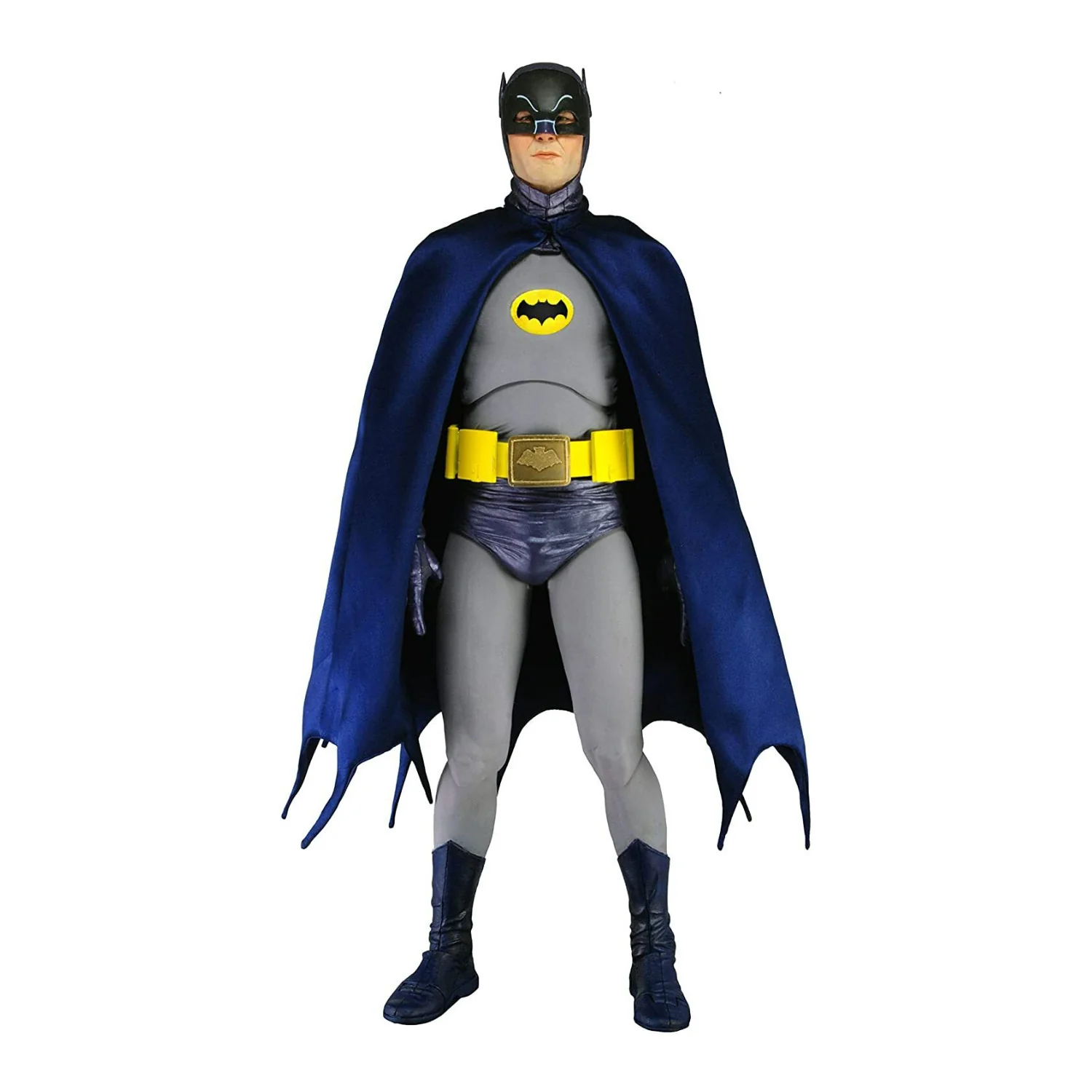Neca Batman Adam West 18-Inch 1/4 Scale Action Figure with Cartoon-Style Batcave