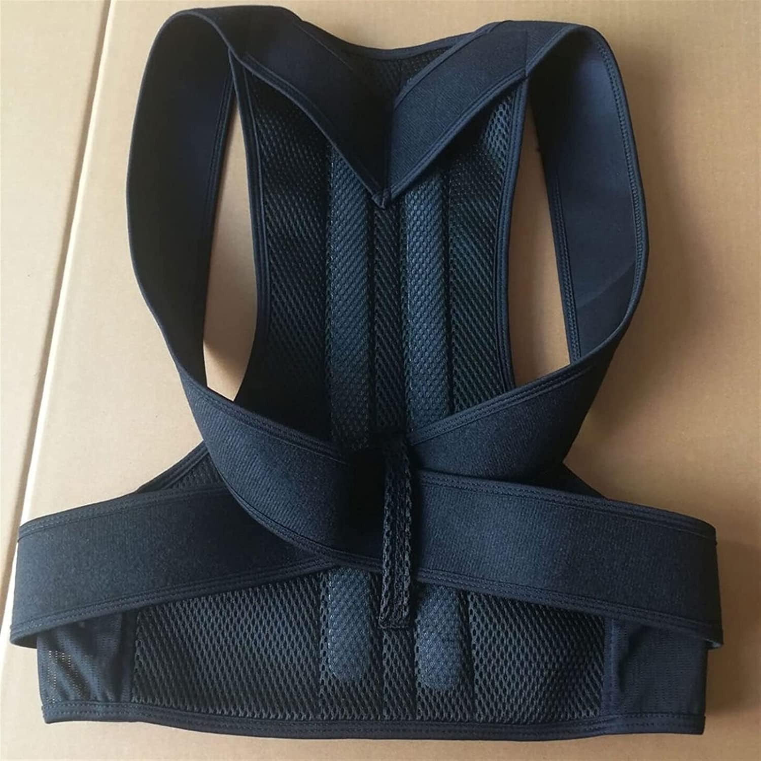 Posture Corrector Back Brace Men and Women Comfortable Upper Lower Back Support Adjustable Straightener Support for Neck Shoulder Back Posture (Size : Large) ()