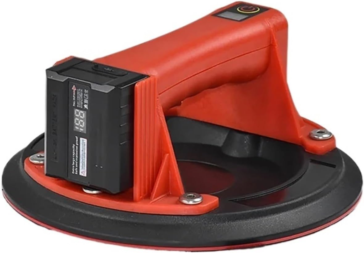 8Inch Electric Vacuum Suction Cup For s Tile Strong 200kg Bearing Capacity 2400mAh Electric Vacuum Suction Cup With Air Pump(Rojo)