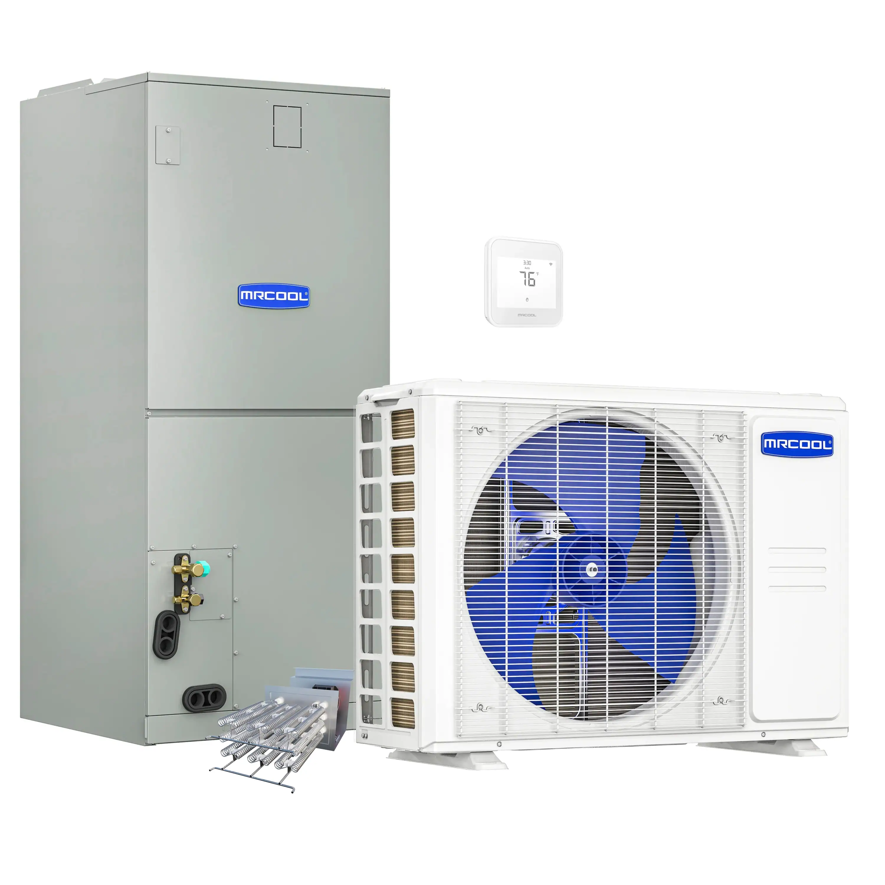 MRCOOL VersaPro 2nd Gen Central Split System with 48K BTU, 4 Ton, 16 SEER2, Heat Pump Condenser and Ducted Air Handler with 20kW Heat Kit  (MVP48HP2A00OH20)