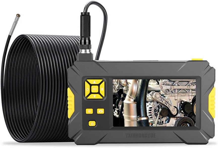 10m,YXINHONGYUE 4Cm-500Cm Handheld Sewer Snake Endoscope, Small 4.3Inch Explosion-Proof Industrial Inspection Camera 6 Adjustable LEDs for Home Use,Sink