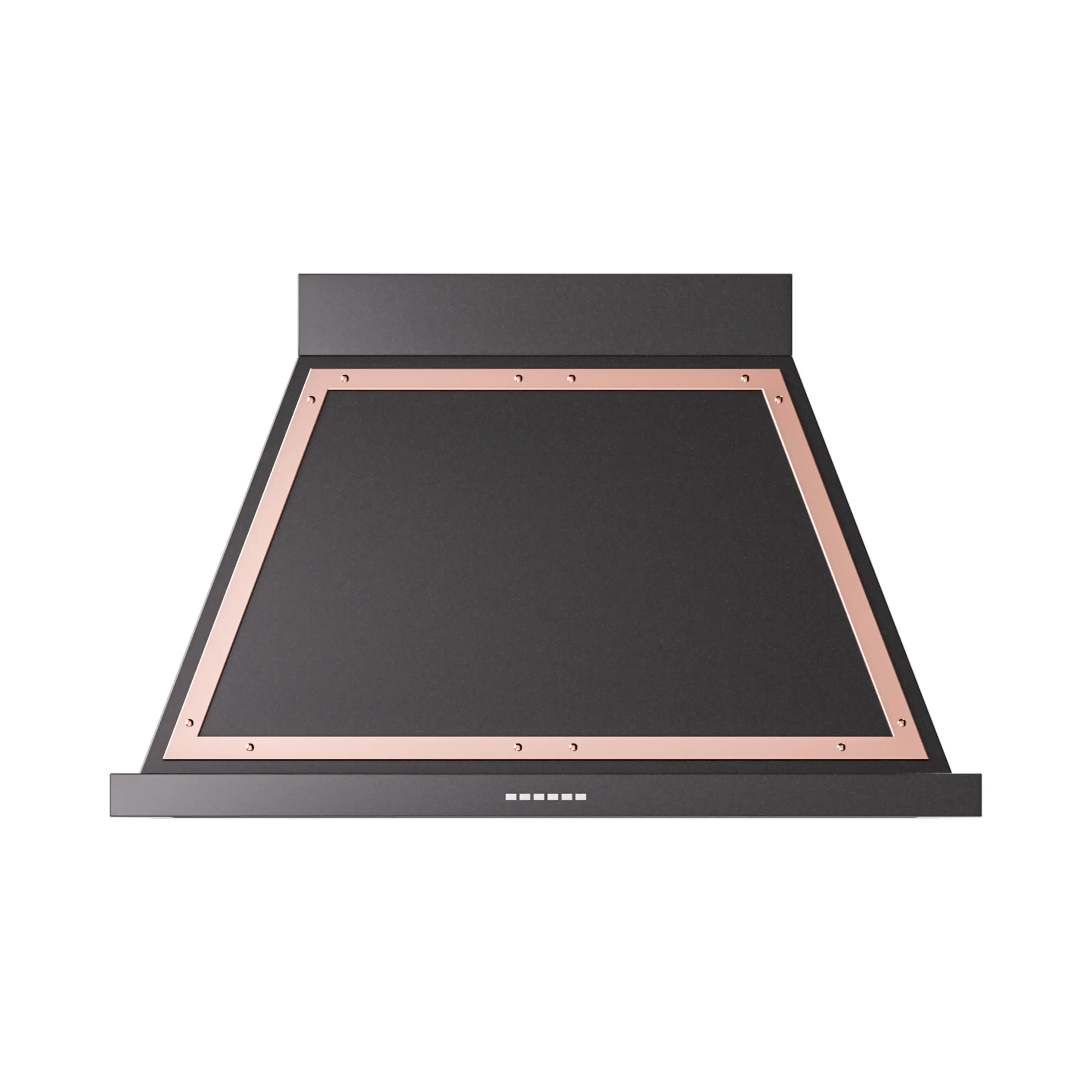 ILVE Nostalgie II 40-Inch 600 CFM Wall Mounted Range Hood in Glossy Black with Copper Trim (UANB40BKP)