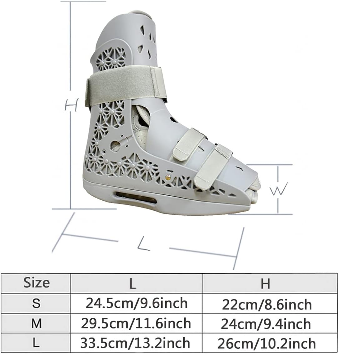 Inflatable Walking Boots, Walkers Achilles Tendon Boots Short Breathable Foot Ankle Orthotic Brace for Improved Walking Gait, Pain Relief and Stress Relief (L