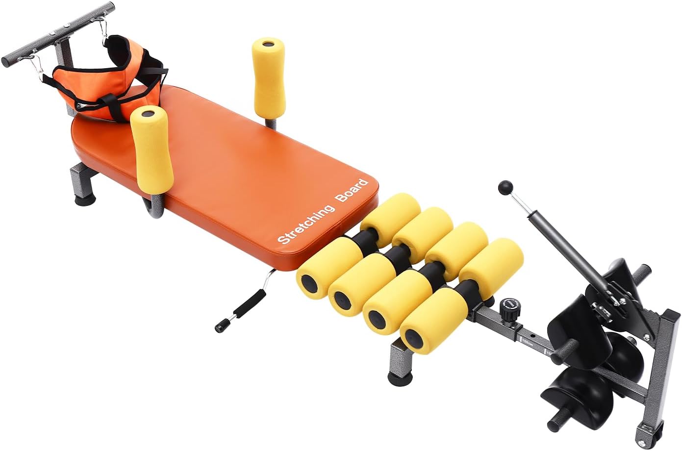 Inline Back Stretch Bench, Cervical Traction Full Body Stretching Device Lumbar Alleviate Table & Knee Decompression Stretcher Realign Vertebrae Straight Back Extension Bench for Tension Relief Home